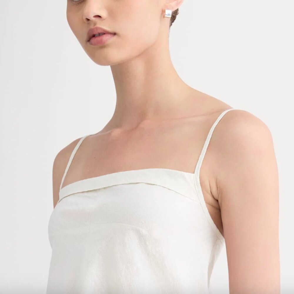 Everlane The Flowy Gauze Cami Birch Size 2 NWT - Picture 3 of 10